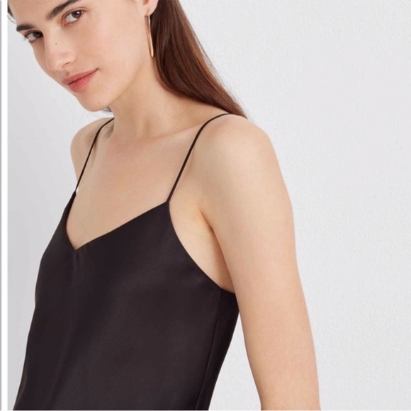 Club Monaco Kora Black Satin Cami Tank Size XS NWOT Condition - Picture 2 of 14